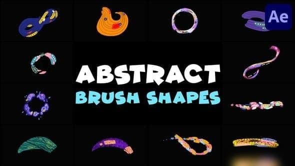 Brush Abstract Colorful Shapes | After Effects – After Effects Download | Madbax