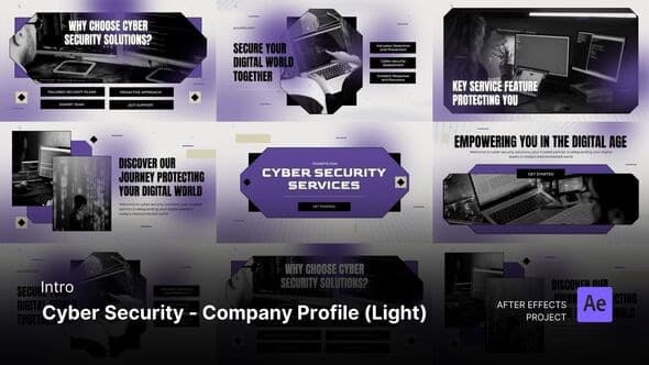 Intro/Opening – Cyber Security Company Profile Light Ver. After Effects Project Files – After Effects Download | Madbax