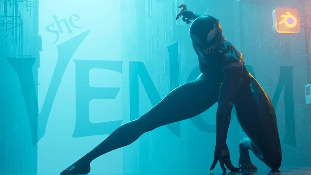 She-Venom: Fortnite + Marvel Rivals (Blender) – Blender Download | Madbax