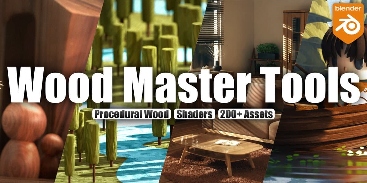 Wood Master Tools – Procedural Wood, Shaders 200+ Assets – Blender Download | Madbax