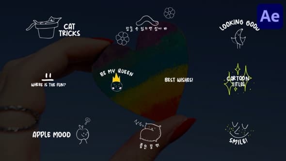 Cartoon Lyric Titles for After Effects – After Effects Download | Madbax