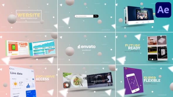 Abstract Website Mockup Promo for After Effects – After Effects Download | Madbax