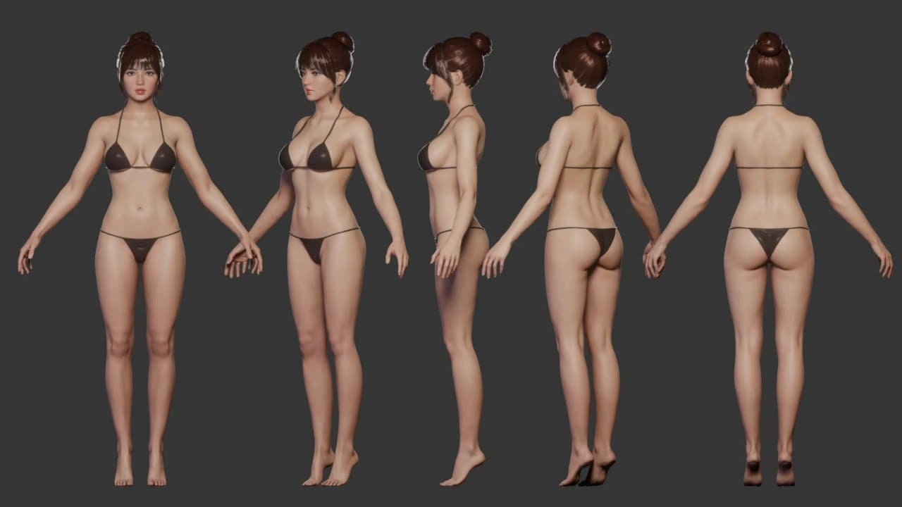 JOY v1.4 – Rigged Female Character – Blender Download | Madbax