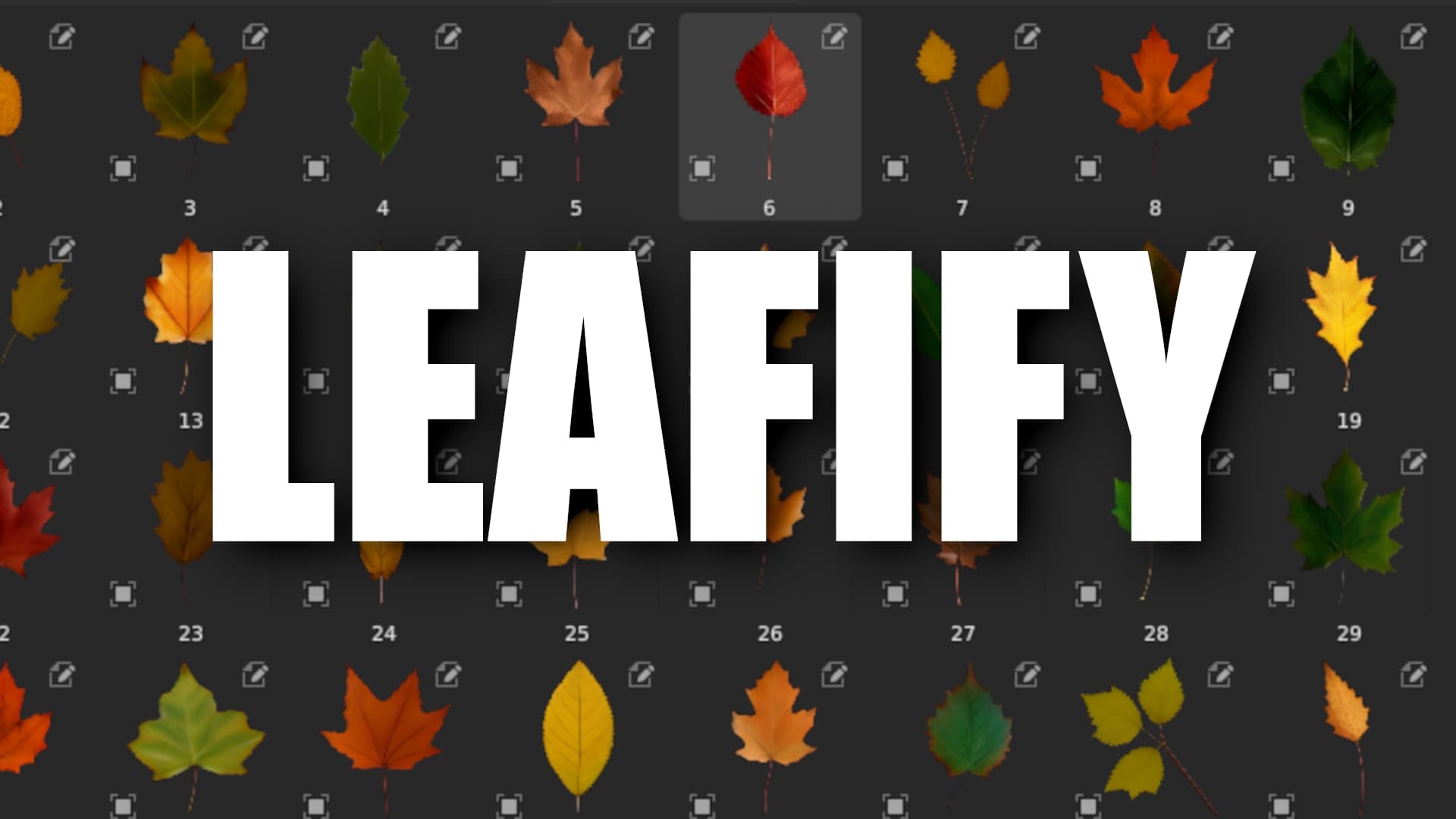 Leafify – 40 Leaf/Leaves Texture Alphas – Blender Download | Madbax