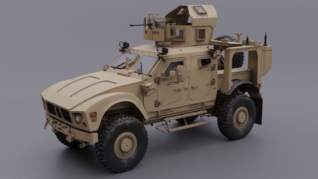 MRAP US ARMY Oshkosh M-ATV – Blender Download | Madbax