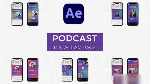 Podcast Instagram Pack for After Effects – After Effects Download | Madbax