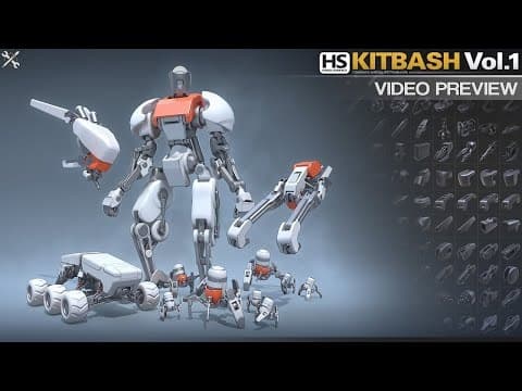Hard-Surface Kitbash Vol.1 – Blender Download | Madbax