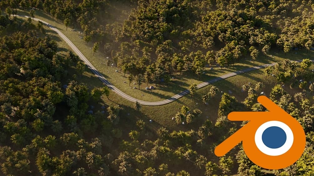 Highly Modular Forest Road Scene (Blender & Cycles Exclusive) – Blender Download | Madbax