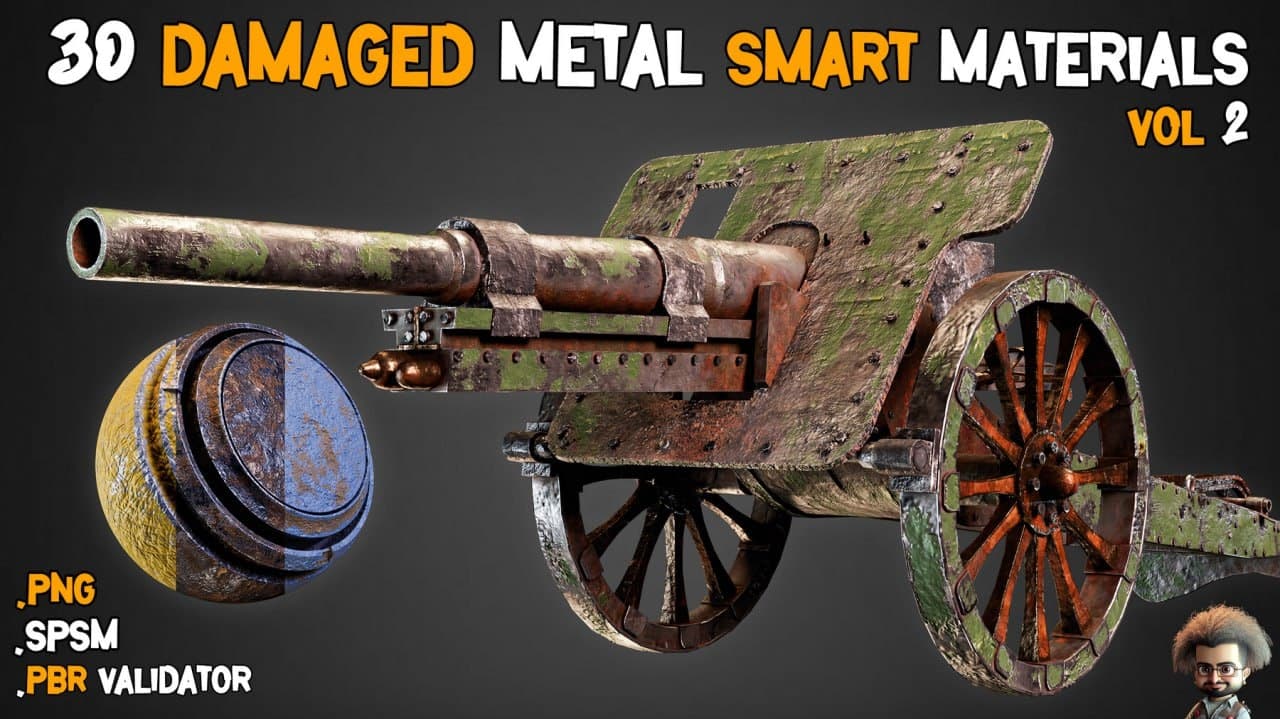 30 Damaged Metal PBR Textures – Vol 2 – Blender Download | Madbax