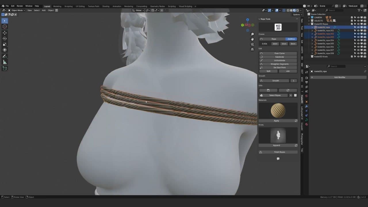 Koelet3D Rope Tools v1.0.37 – Blender Download | Madbax