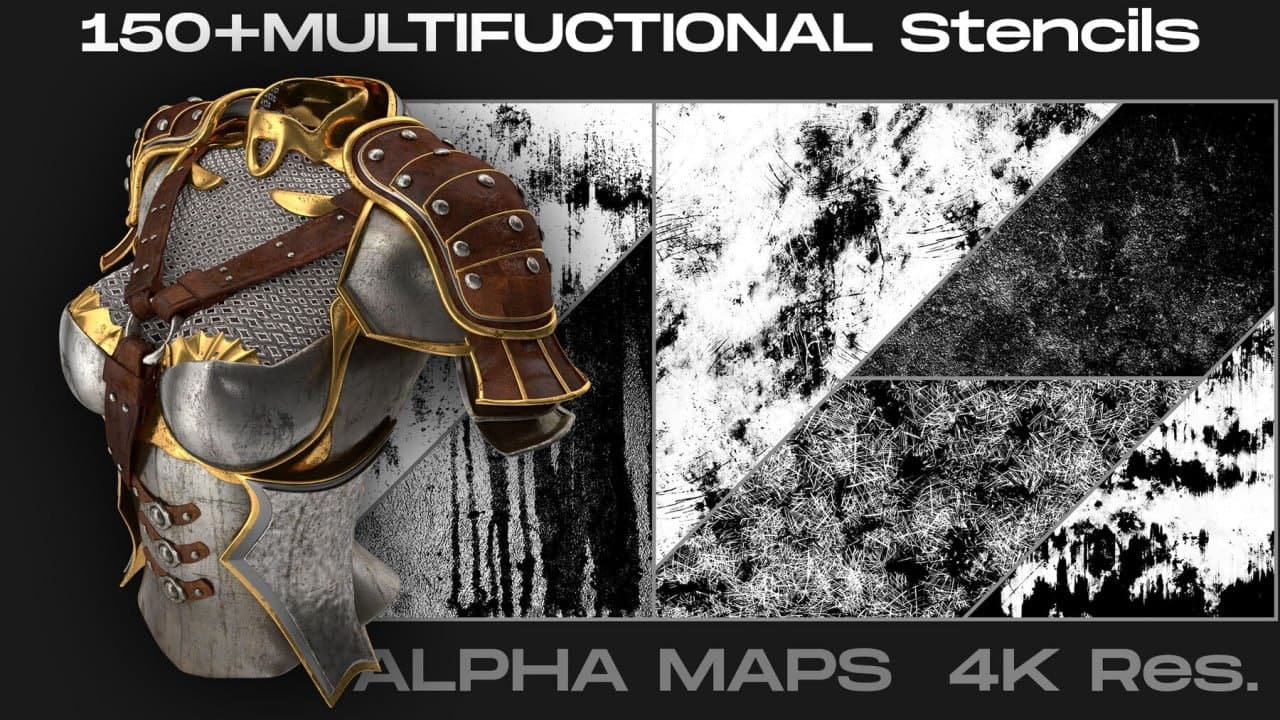 150+ MULTIFUNCTIONAL STENCILS – Blender Download | Madbax
