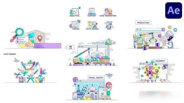 Explainer Scenes for After Effects – After Effects Download | Madbax