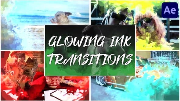 Glowing Ink Transitions for After Effects – After Effects Download | Madbax