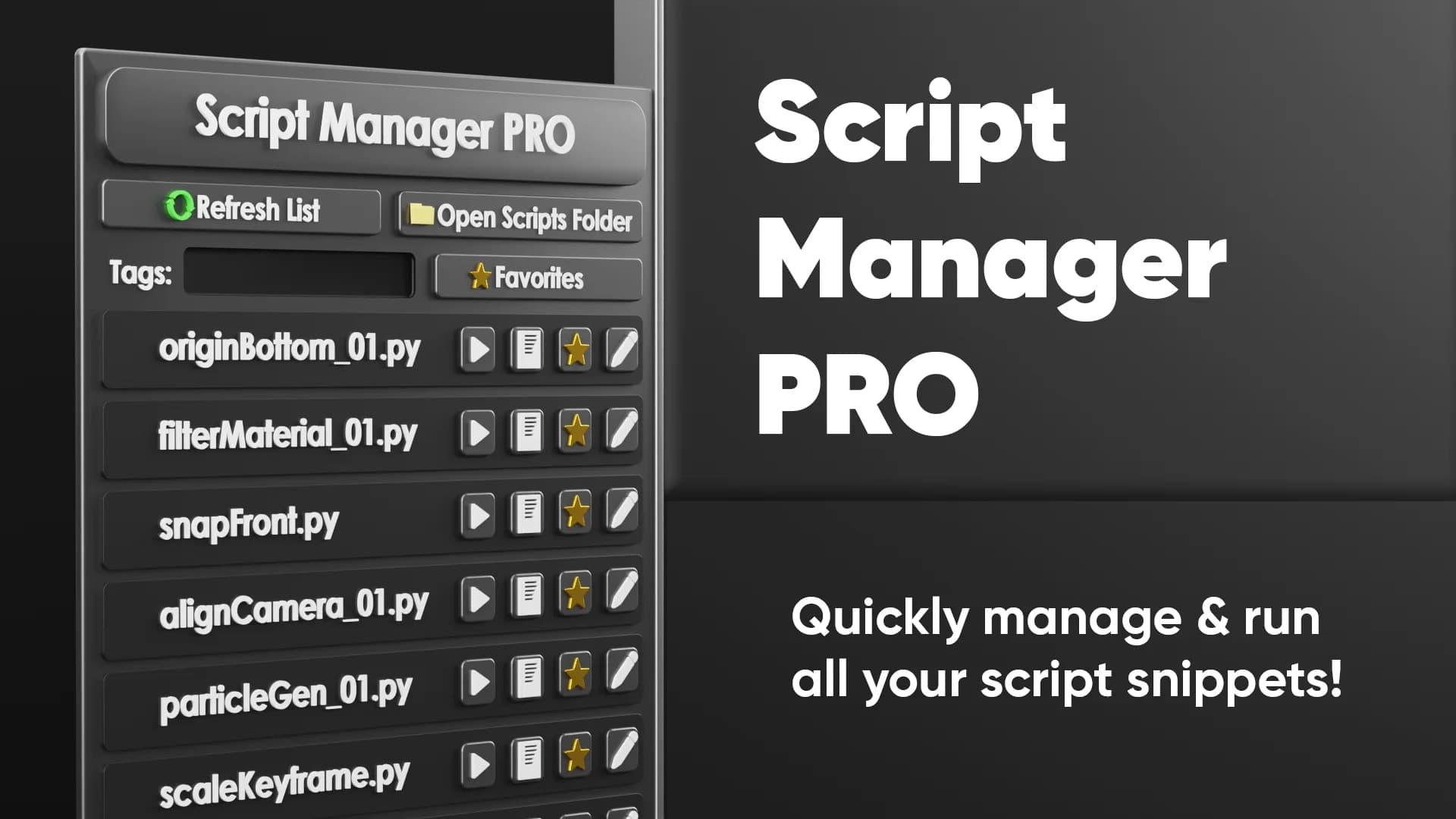 Script Manager Pro v0.0.3 – Blender Download | Madbax