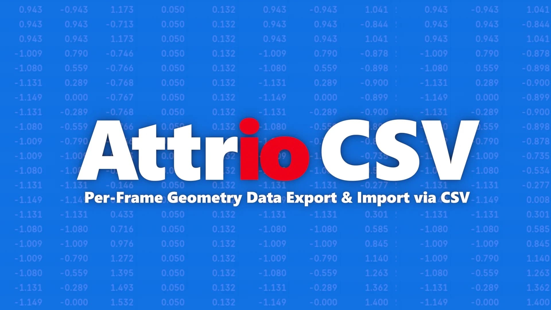 Attrio CSV v1.0.1 – Blender Download | Madbax