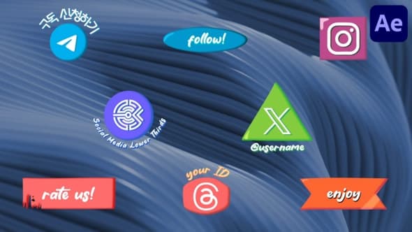 Hand Drawn Social Media Lower Thirds for After Effects – After Effects Download | Madbax