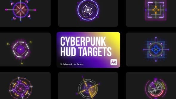 Cyberpunk HUD Targets for After Effects – After Effects Download | Madbax