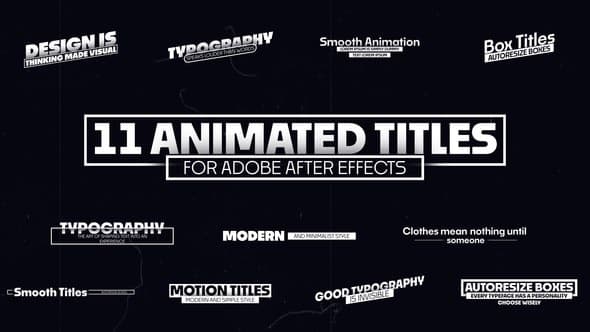 11 Animated Titles | After Effects – After Effects Download | Madbax