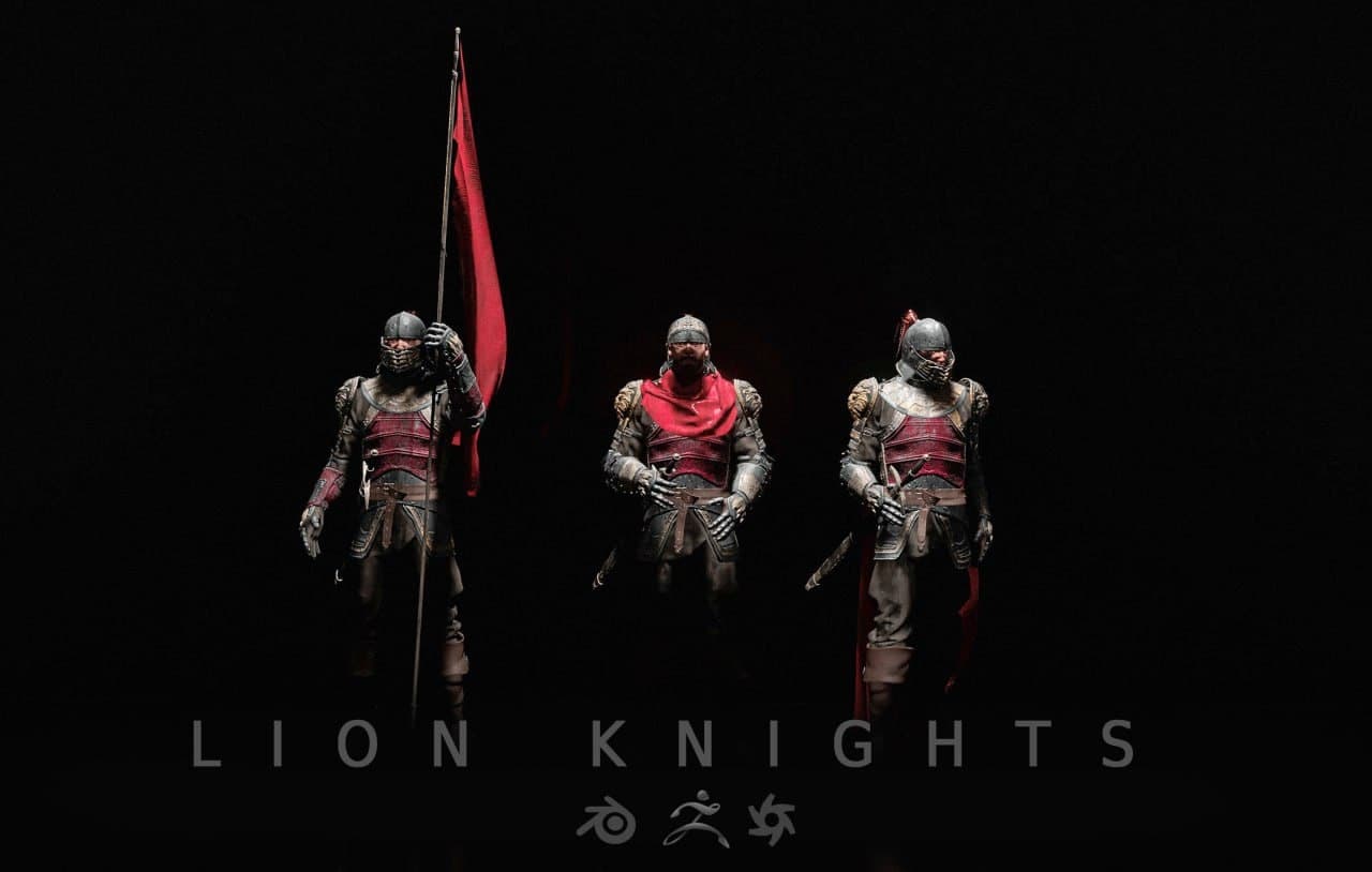 Lion Knights 3D models for Concept Art – Blender Download | Madbax
