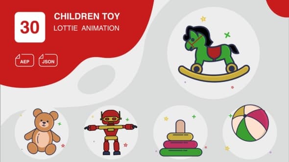 Children Toy Animated Icons | After Effects – After Effects Download | Madbax