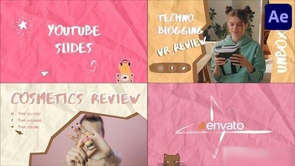 Hand Made Youtube Endscreens for After Effects – After Effects Download | Madbax