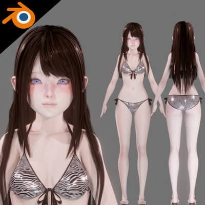 Bikini Model – Realistic Female Character – Blender Eevee – Blender Download | Madbax