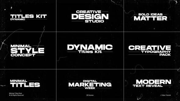 Minimal Titles Pack | After Effects – After Effects Download | Madbax