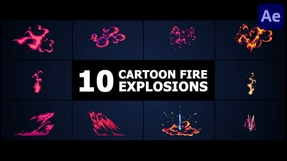 Cartoon Fire Explosions | After Effects – After Effects Download | Madbax