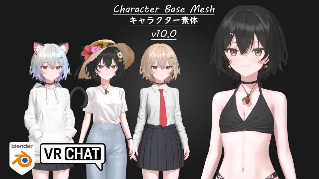 Anime Character Basemesh v10.0 – Blender Download | Madbax