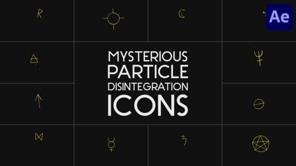 Mysterious Particle Disintegration Icons for After Effects – After Effects Download | Madbax