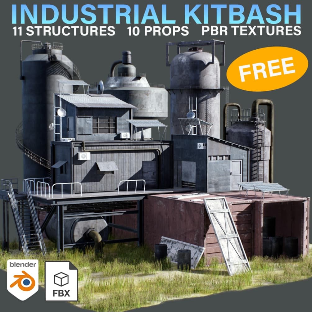 Industrial Kitbash – Blender Download | Madbax