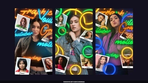 Neon Photo Memories Stories – AE / Premiere Download | Madbax