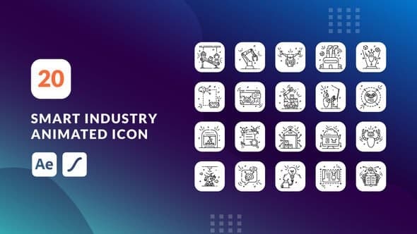 Smart Industry Animated Icons | After Effects – After Effects Download | Madbax