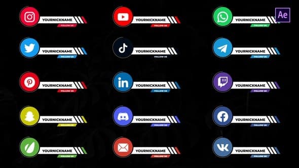 Social Media Lower Thirds After Effects V.3 – After Effects Download | Madbax