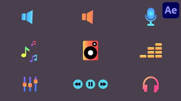 Music Icons for After Effects – After Effects Download | Madbax