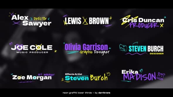 Neon Graffiti Lower Thirds / AE – After Effects Download | Madbax