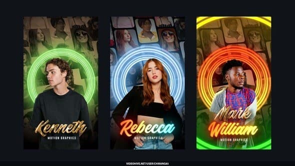Neon Photo Poster Stories – AE / Premiere Download | Madbax