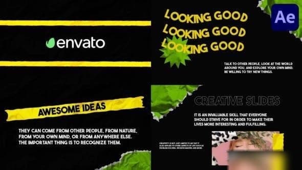 Creative Texture Paper Slides | After Effects – After Effects Download | Madbax