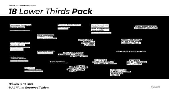 18 Lower Thirds Pack | After Effects – After Effects Download | Madbax