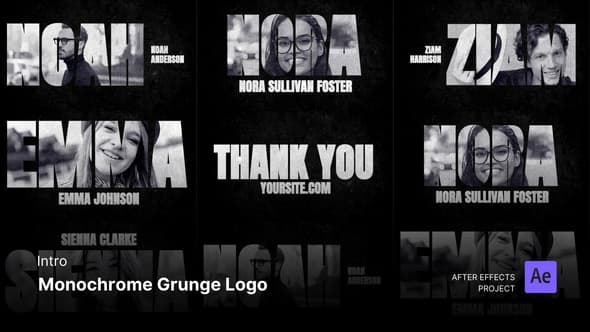 Intro/Opening – Monochrome Grunge Logo After Effects Project Files – After Effects Download | Madbax