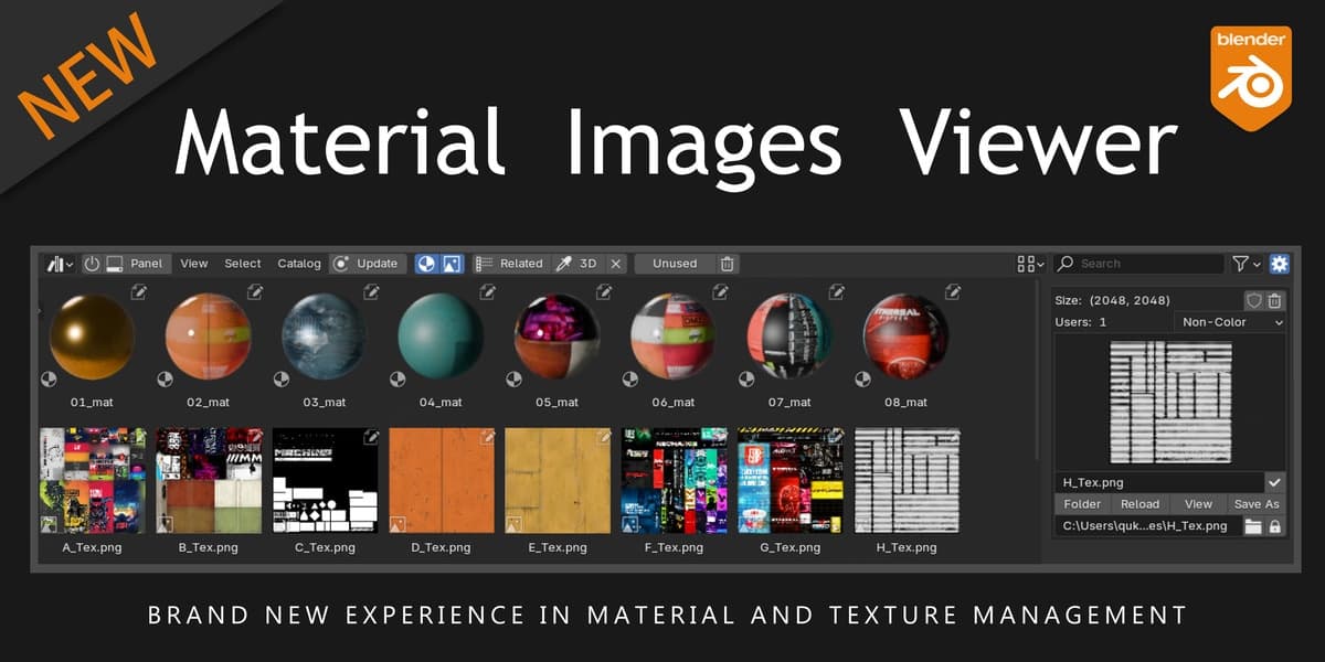 Material Image Viewer v1.1.0 – Blender Download | Madbax