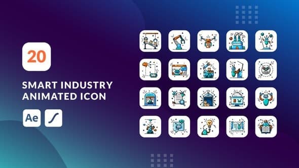 Smart Industry Animated Icons | After Effects – After Effects Download | Madbax