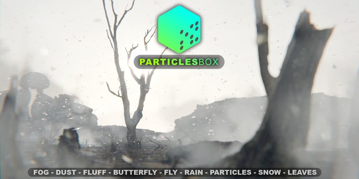 Particles Box v1.0.0 – Fog, Rain , Particles, Snow, Leaves, Dust, Fluff, Butterfly, Fly – Blender Download | Madbax