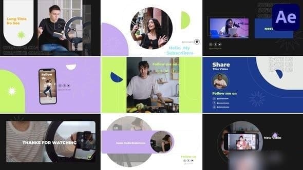 Youtube Creative Endscreens for After Effects – After Effects Download | Madbax