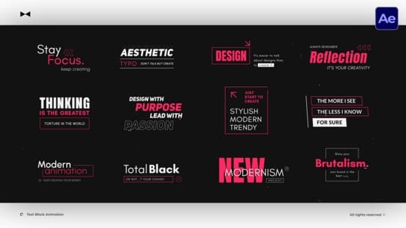 Text Block Animation AE – After Effects Download | Madbax