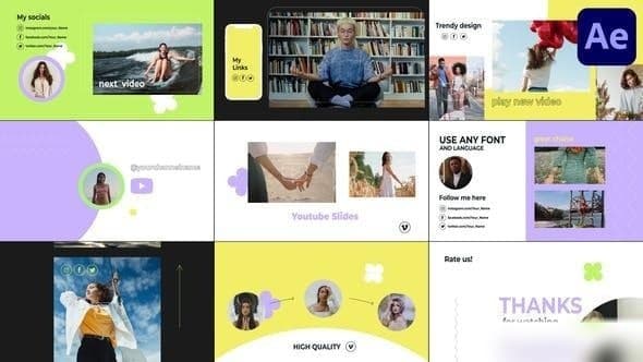 Stylish Social Media Slides | After Effects – After Effects Download | Madbax