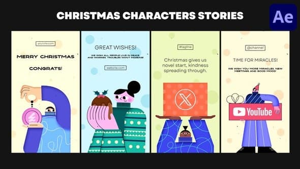 Christmas Characters Stories | After Effects – After Effects Download | Madbax
