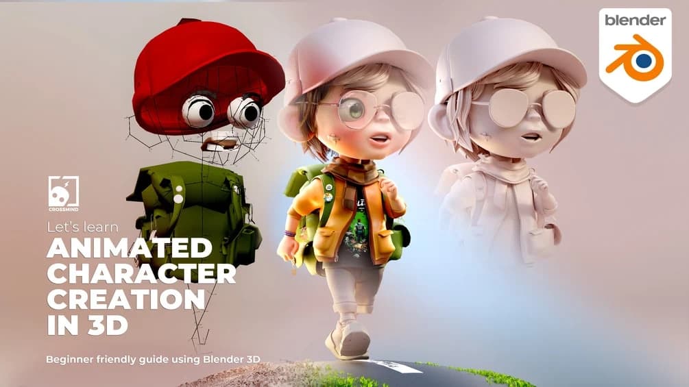 Crossmind Studio – Let’s learn ANIMATED CHARACTER CREATION IN 3D – Blender Download | Madbax