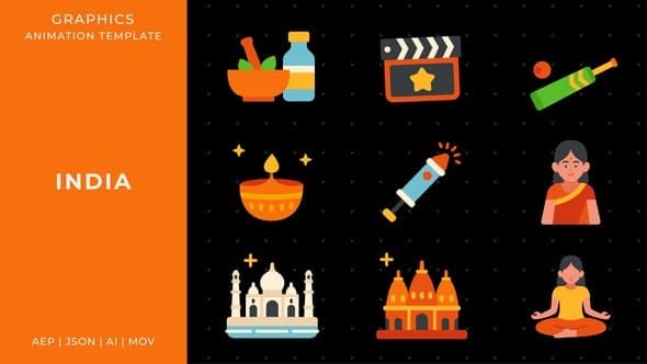 India graphic animation template | After Effects – After Effects Download | Madbax