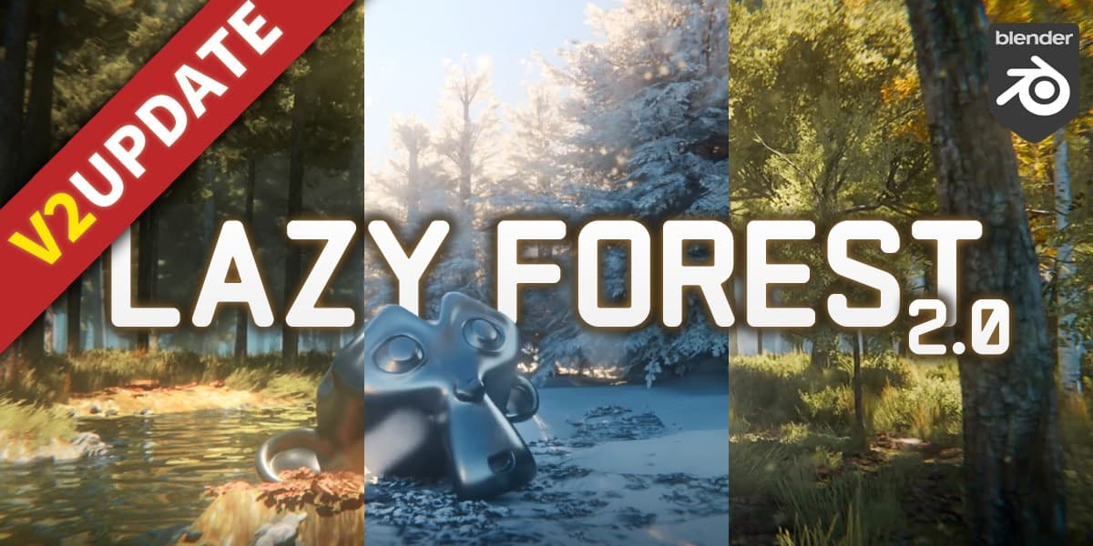 Lazy Forest V2.0.5 Generator Addon + Tress library – Blender Download | Madbax